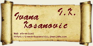 Ivana Kosanović vizit kartica
